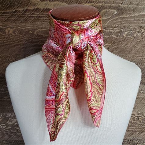 Charmeuse Pretty In Pink Paisley Cowboy Images Wild Rags