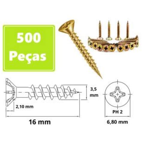 Parafuso Para Madeira Chipboard Chata Phillips X Caixa