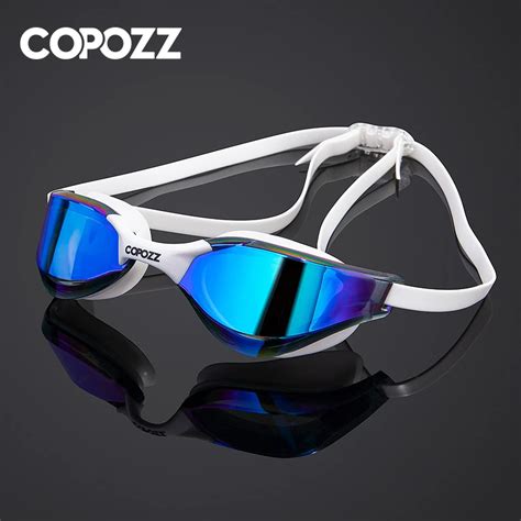 COPOZZ Professional Waterproof Plating Clear Double Anti Fog Swim