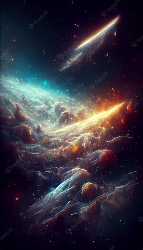 Premium Photo | Space epic realistic galaxy illustration