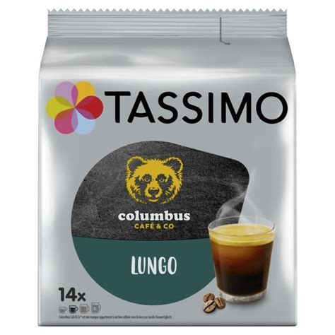 LOT DE 5 TASSIMO Columbus lungo Café dosettes paquet de 14 dosettes