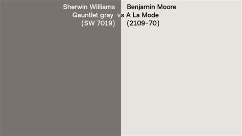 Sherwin Williams Gauntlet Gray SW 7019 Vs Benjamin Moore A La Mode