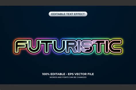 Glossy D Futuristic Text Effect Graphic By Alfaruki Design Creative