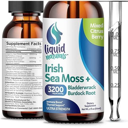 Amazon Lemme Irish Sea Moss Organic Liquid Drops With Vitamin D3