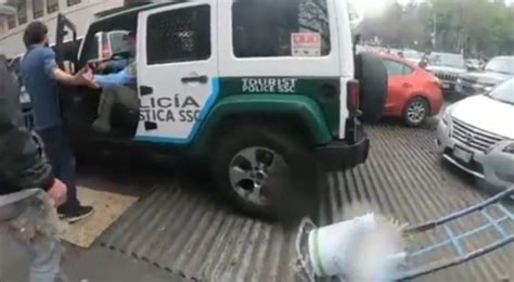 Exhibe Peatón A Policía De La Cdmx Por Agredirlo En Vía Pública Megalópolis