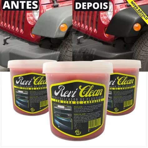 Kit 3x Cera Automotiva Carnaúba Revitalizadora De Parachoque MercadoLivre