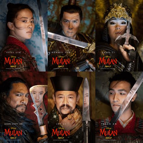 Character Posters for Disney's Mulan : movies