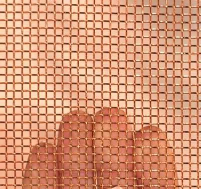 Copper Woven Mesh With Many Opening Sizes Available