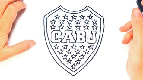 Como Dibujar Un Escudo De Boca Juniors Paso A Paso Youtube