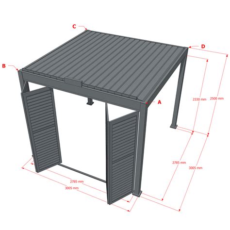 DreamGarden Pergola Lamellenwand Florenz 3 M Faltwand Anthrazit