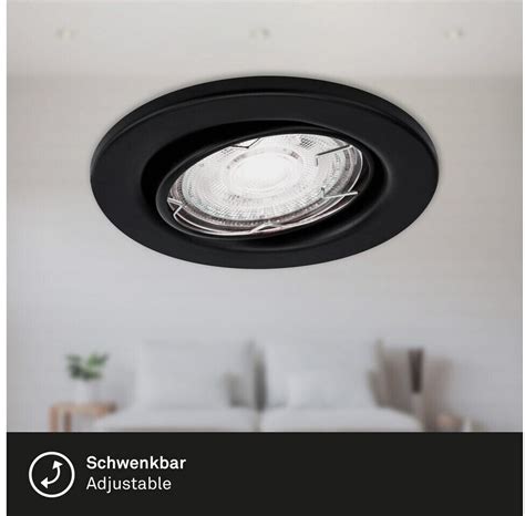 Briloner LED Einbauleuchten Schwarz 3er Set3xGU10 5W 7147 035 Ab 30