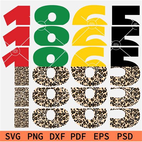 Leopard Prints Stacked Svg Juneteenth Svg National