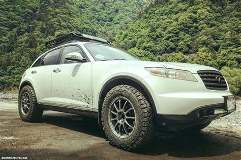 Lifted Infiniti Fx35 On 33s Wearing An Off Road Outfit