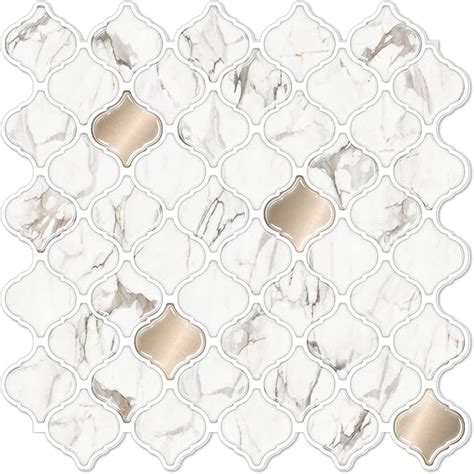 Stickgoo Arabesque Tile Peel And Stick Backsplash X For Kitchen