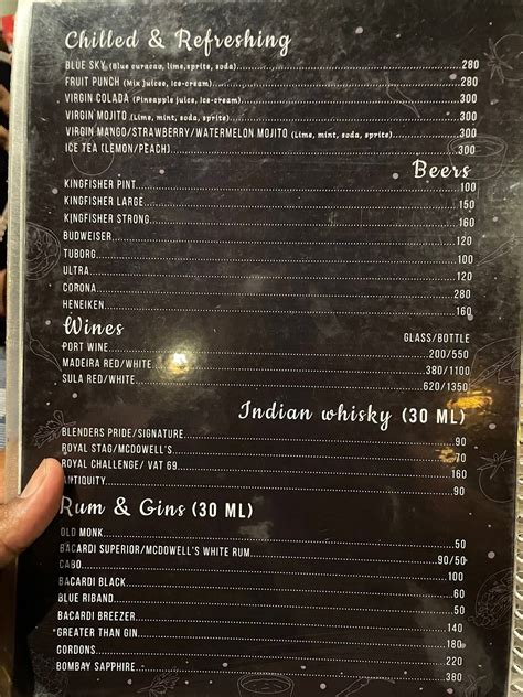 Menu At Mikey S Place Bar Restaurant Candolim Aguada