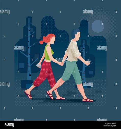 Couple Amoureux Main Dans La Main Banque Dimages Vectorielles Alamy