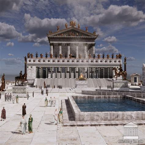 Temple Of Jupiter Optimus Maximus As It Was In 4th Century Made By