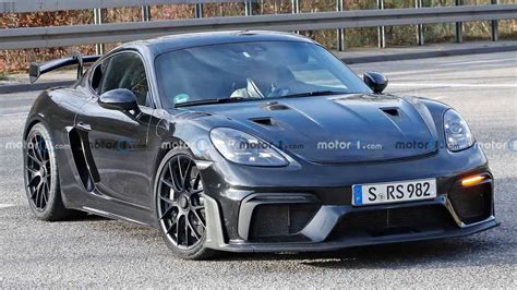 Porsche Cayman GT4 RS Spied Totally Free Of Camouflage Ahead Of Debut