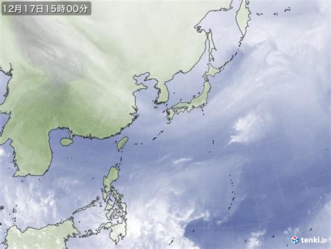 過去の気象衛星日本広域2023年12月17日 日本気象協会 Tenkijp