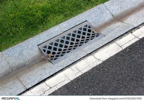 concrete gutter stormwater stock images  megapixl