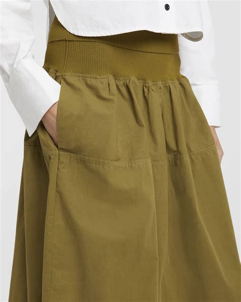 Proenza Schouler White Label Olive Pull On Skirt Neiman Marcus