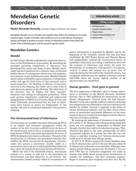 List Of Genetic Disorders | Examples and Forms