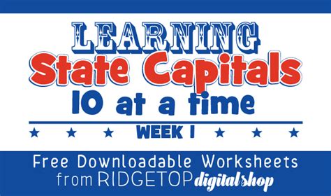 State Capitals Worksheet