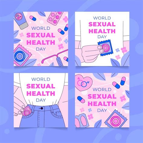 Collection De Publications Instagram Pour La Journée Mondiale De La Santé Sexuelle Vecteur