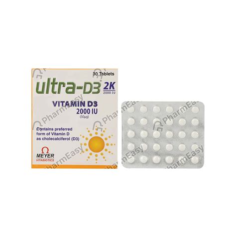 Ultra D3 2000 IU Tablet 30 Uses Side Effects Dosage Composition