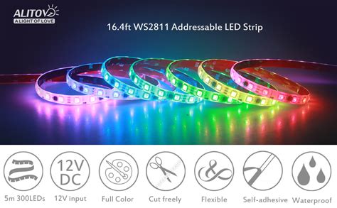 Amazon ALITOVE WS2811 Tira De Luces LED RGB Direccionable 12 V