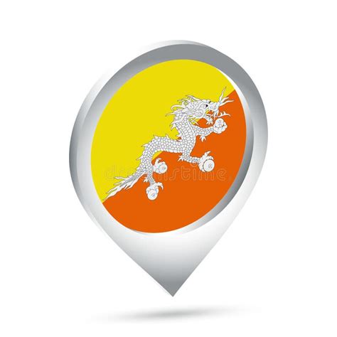 Bhutan Flag 3d Pin Icon Stock Vector Illustration Of Symbol 262124954