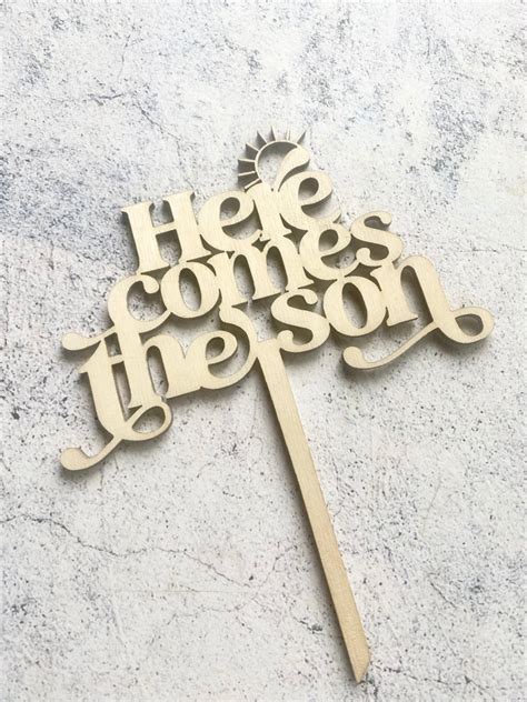 Here Comes The Son Cake Topper Etsy