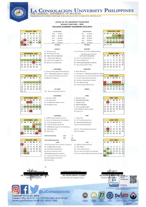 Cua Academic Calendar 2025 Anabel BarbaraAnne