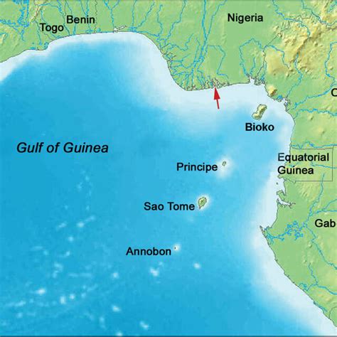 Gulf Of Guinea Islands Map