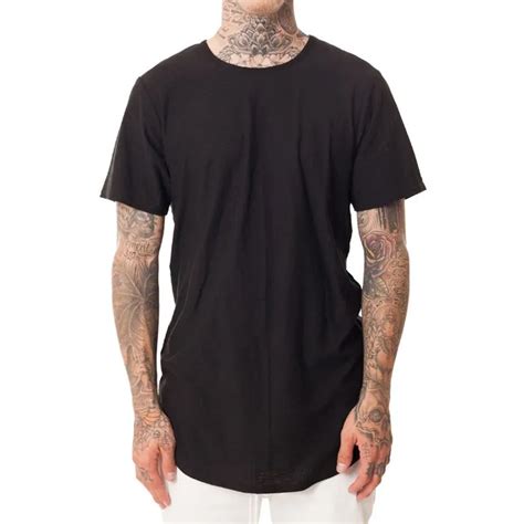 New Style Mens Black Cotton Long Tail T Shirts For Sale Buy Long Tail