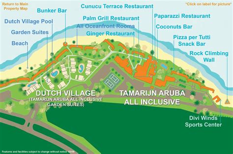 Resort Map of Tamarijn Aruba All Inclusive Resort, Aruba