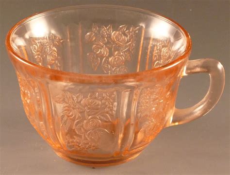 Sharon Pink Depression Glass Cup Cabbage Rose Of Sharon