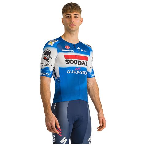 SOUDAL QUICK STEP Short Sleeve Jersey Race 2024 Blue White