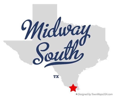 Map of Midway South, TX, Texas