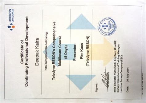 Professional development certificate