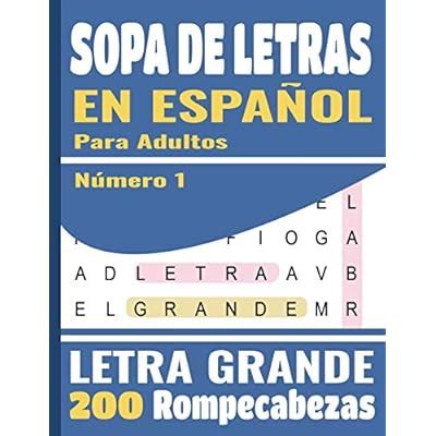 Buy Sopa De Letras En Español Letra Grande Para adultos Spanish Word