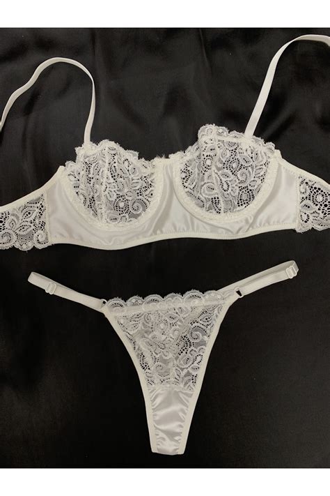 Fatila White Flower Bra Beyaz Dantel Sütyen Takım Fiyatı Yorumları