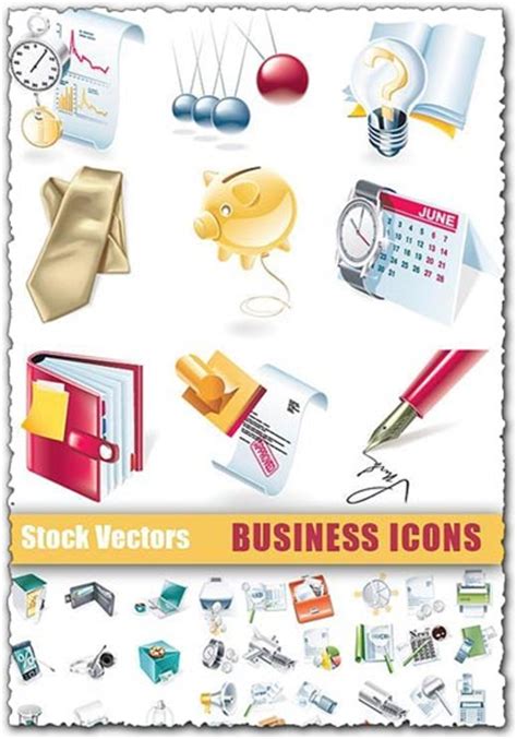 Stock business icons vector