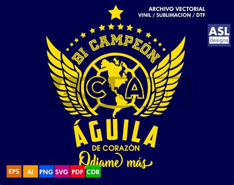 Club América Ámame Mas Vector PNG Diseño Para Playera Bi campeón 2024