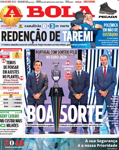 Capa Jornal A Bola 3 Dezembro 2023 Capasjornais Pt