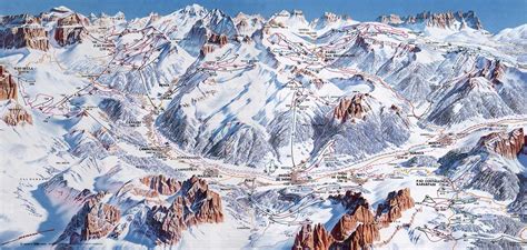 Val Di Fassa Skimap - Freeride