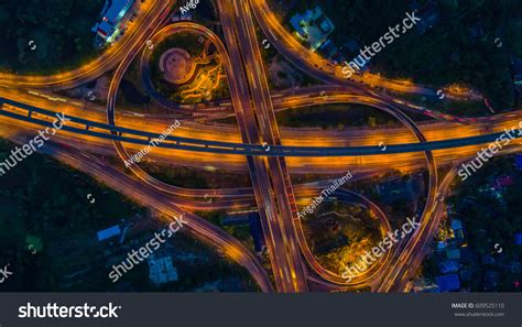 Aerial View Bangkok Expressway Highway Bangkok Stock Photo 609525110 ...