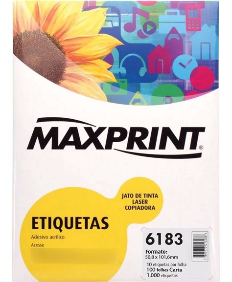 Etiqueta Folhas Maxprint C Nf Mercadolivre