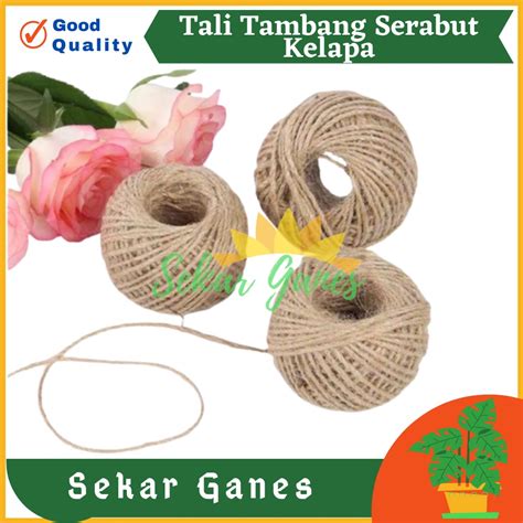 Jual Tali Tambang Serabut Kelapa Tali Rami Roll Goni Warna Penjepit