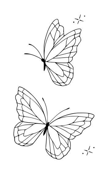 Minimalist Butterfly Tattoo PNG Transparent SVG Vector OnlyGFX